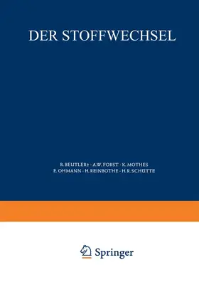 Beutler / Flaschenträger / Lehnartz |  Der Stoffwechsel | Buch |  Sack Fachmedien