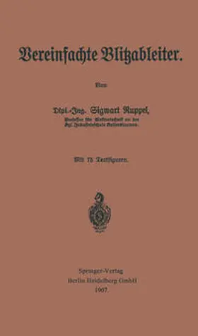 Ruppel |  Vereinfachte Blitzableiter | eBook | Sack Fachmedien