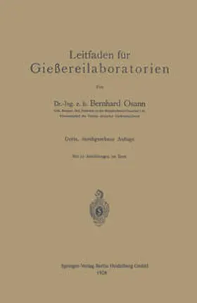 Osann |  Leitfaden für Gießereilaboratorien | eBook | Sack Fachmedien