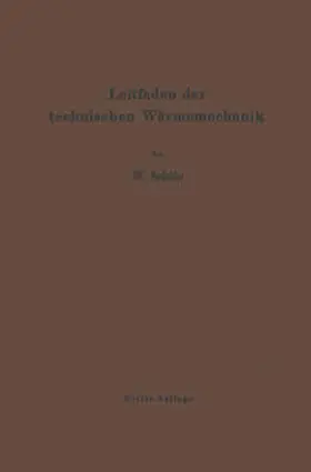 Schüle |  Leitfaden der Technischen Wärmemechanik | eBook | Sack Fachmedien
