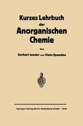 Jander / Spandau |  Kurzes Lehrbuch der anorganischen Chemie | eBook | Sack Fachmedien