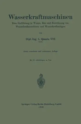 Quantz |  Wasserkraftmaschinen | eBook | Sack Fachmedien