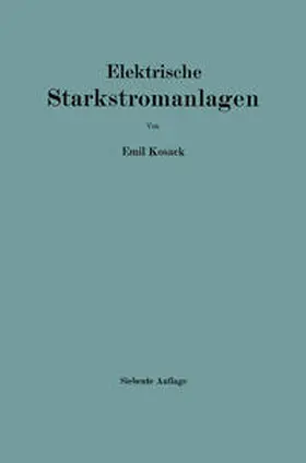 Kosack |  Elektrische Starkstromanlagen | eBook | Sack Fachmedien