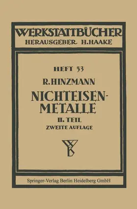 Hinzmann |  Nichteisenmetalle | Buch |  Sack Fachmedien