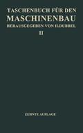 Baer / Bouche / Dürree |  Taschenbuch für den Maschinenbau | Buch |  Sack Fachmedien