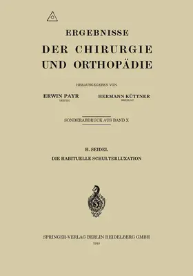 Seidel |  Die habituelle Schulterluxation | Buch |  Sack Fachmedien