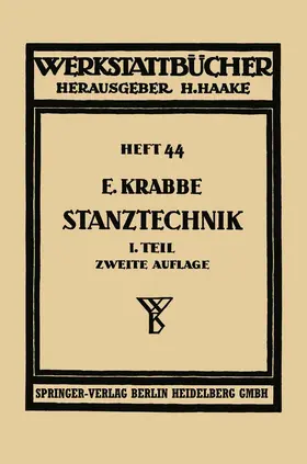 Krabbe |  Stanztechnik | Buch |  Sack Fachmedien