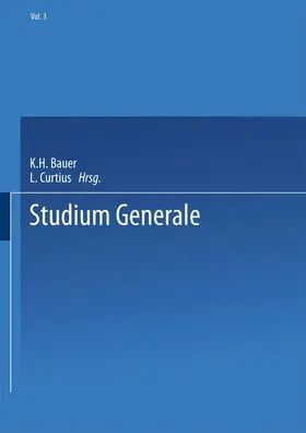 Plessner |  Studium Generale | Buch |  Sack Fachmedien