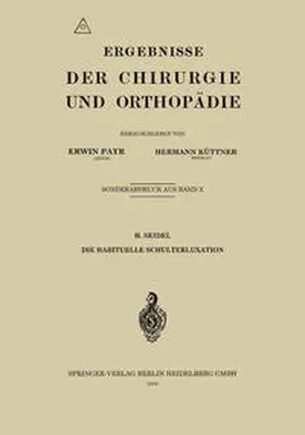 Seidel |  Die habituelle Schulterluxation | eBook | Sack Fachmedien