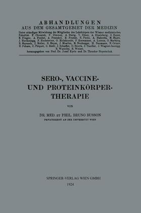 Busson | Sero-, Vaccine- und Proteinkörper-Therapie | Buch | 978-3-662-38587-6 | sack.de