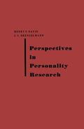 David / Brengelmann |  Perspectives in Personality Research | Buch |  Sack Fachmedien