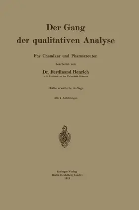 Henrich | Der Gang der qualitativen Analyse | Buch | 978-3-662-38731-3 | www.sack.de