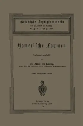 von Bamberg | Griechische Schulgrammatik | Buch | 978-3-662-38985-0 | www.sack.de
