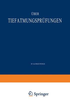 Pongs | Über Tiefatmungsprüfungen | Buch | 978-3-662-39135-8 | sack.de