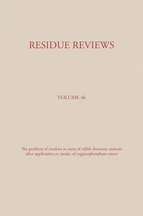 Kaemmerer / Buntenkötter |  Residue Reviews | Buch |  Sack Fachmedien