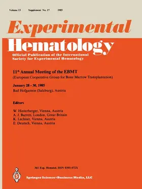 Hinterberger / Deutsch / Barrett |  11th Annual meeting of the EBMT | Buch |  Sack Fachmedien