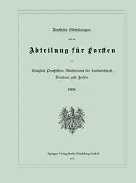 Donner |  Amtliche Mitteilungen aus der Abteilung für Forsten des Königlich Preußischen Ministeriums für Landwirtschaft, Domänen und Forsten | eBook | Sack Fachmedien