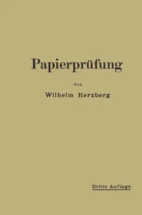 Herzberg |  Papierprüfung | eBook | Sack Fachmedien