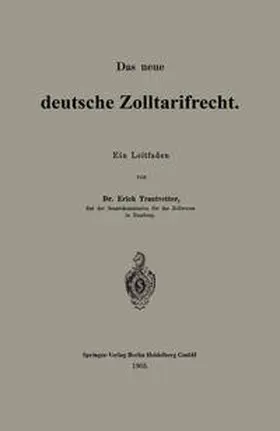 Trautvetter |  Das neue deutsche Zolltarifrecht | eBook | Sack Fachmedien