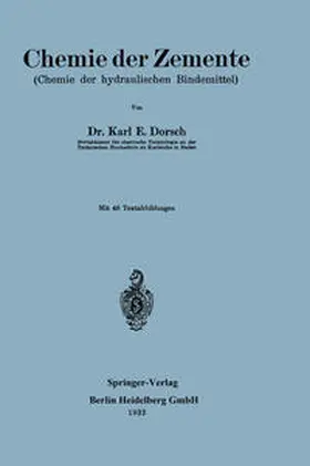 Dorsch |  Chemie der Zemente | eBook | Sack Fachmedien