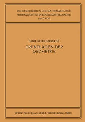 Reidemeister |  Vorlesungen über Grundlagen der Geometrie | eBook | Sack Fachmedien