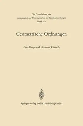 Haupt / Künneth |  Geometrische Ordnungen | eBook | Sack Fachmedien