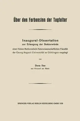 Ilse |  Über den Farbensinn der Tagfalter | eBook | Sack Fachmedien