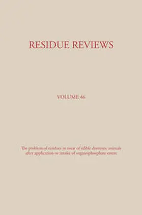 Kaemmerer / Buntenkötter | Residue Reviews | E-Book | www.sack.de