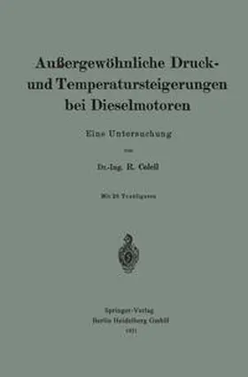 Colell |  Außergewöhnliche Druck- und Temperatursteigerungen bei Dieselmotoren | eBook | Sack Fachmedien
