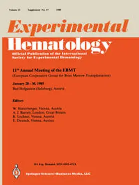 Hinterberger / Barrett / Lechner |  11th Annual meeting of the EBMT | eBook | Sack Fachmedien