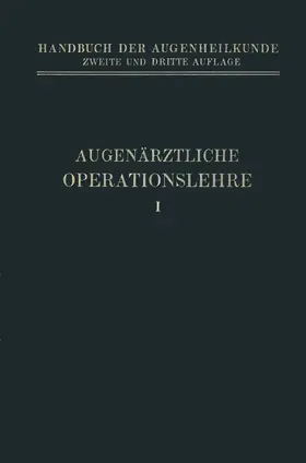 Elschnig |  Augenärztliche Operationslehre | Buch |  Sack Fachmedien