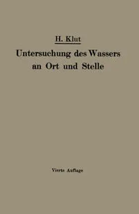Klut |  Untersuchung des Wassers an Ort und Stelle | eBook | Sack Fachmedien