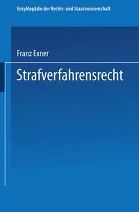 Exner |  Strafverfahrensrecht | eBook | Sack Fachmedien
