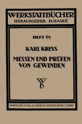 Kress | Messen und Prüfen von Gewinden | E-Book | www.sack.de
