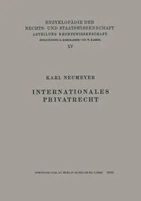 Neumeyer |  Internationales Privatrecht | eBook | Sack Fachmedien