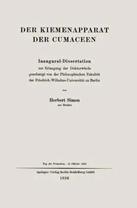 Simon |  Der Kiemenapparat der Cumaceen | eBook | Sack Fachmedien