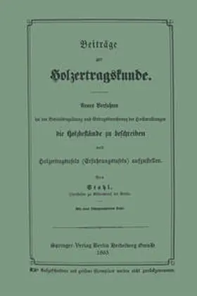 Stahl |  Beiträge zur Holzertragskunde | eBook | Sack Fachmedien
