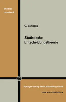 Bamberg |  Statistische Entscheidungstheorie | eBook | Sack Fachmedien