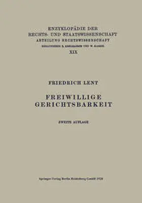 Lent |  Freiwillige Gerichtsbarkeit | eBook | Sack Fachmedien