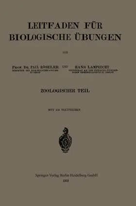 Röseler / Lamprecht |  Leitfaden für biologische Übungen | Buch |  Sack Fachmedien