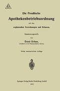Urban |  Die Preußische Apothekenbetriebsordnung mit den ergänzenden Verordnungen und Erlassen | Buch |  Sack Fachmedien