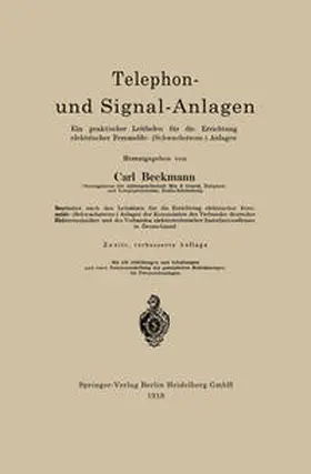 Beckmann |  Telephon- und Signal-Anlagen | eBook | Sack Fachmedien