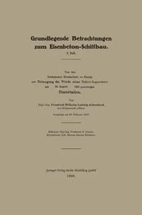 Achenbach |  Grundlegende Betrachtungen zum Eisenbeton-Schiffbau | eBook | Sack Fachmedien
