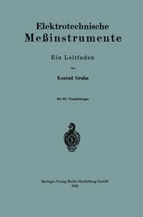 Gruhn |  Elektrotechnische Meßinstrumente | eBook | Sack Fachmedien
