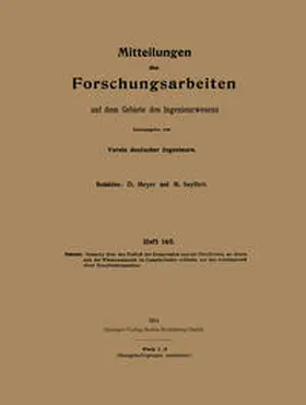 Heinrich |  Mitteilungen über Forschungsarbeiten auf dem Gebiete des Ingenieurwesens | eBook | Sack Fachmedien