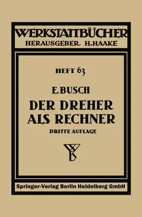 Busch |  Der Dreher als Rechner | Buch |  Sack Fachmedien