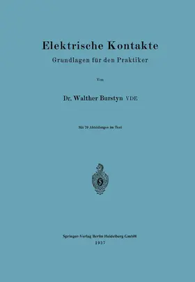 Burstyn |  Elektrische Kontakte | Buch |  Sack Fachmedien