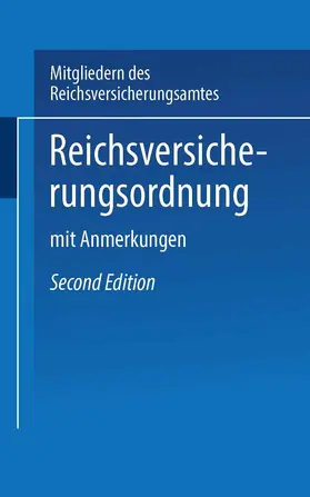 Reichs-Versicherungsordnung | Buch | 978-3-662-42826-9 | www.sack.de