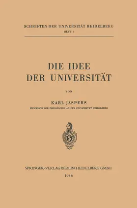 Jaspers |  Die Idee der Universität | Buch |  Sack Fachmedien