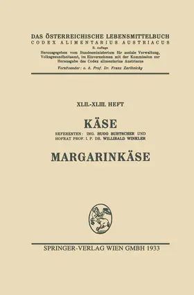 Burtscher / Winkler / Österreich |  Käse. Margarinkäse | Buch |  Sack Fachmedien
